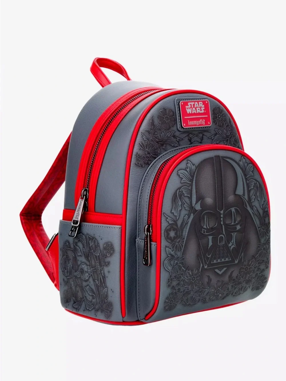 Loungefly Star Wars Darth Vader Embossed Floral Mini Backpack & Wallet & Charm
